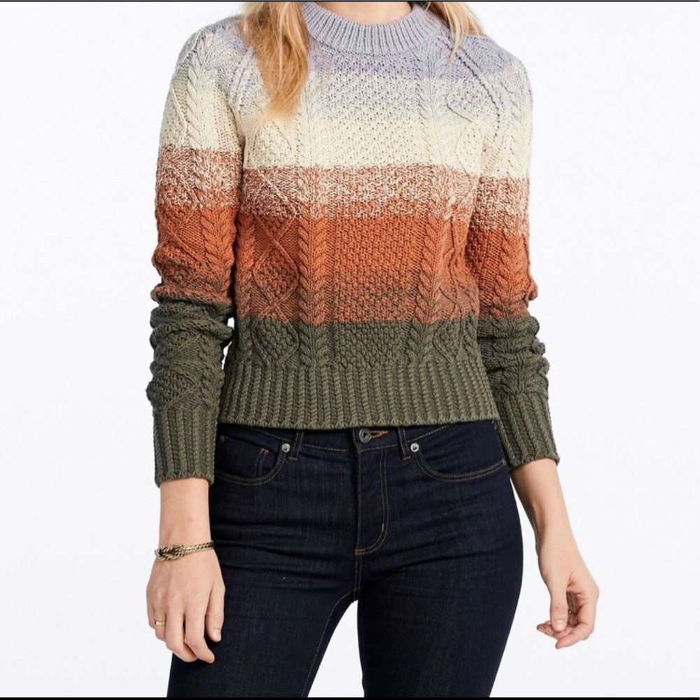L.L. Bean Rainbow Fisherman Sweater